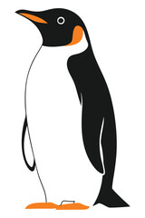 Majestic Emperor Penguin Standing Proudly in Hypnotic Cold Nature of the Wildlife World, Showcasing the Beauty of Birds in Their Natural Habitat