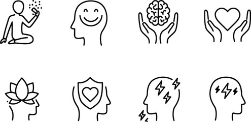 Mindfulness, Meditation, and Mental Wellness Icons A Guide to Inner Peace