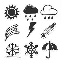 Fototapeta premium weather icons set