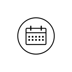 Logo de calendario agenda dibujo minimalista