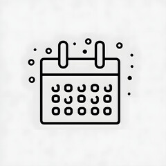 Logo de calendario agenda dibujo minimalista