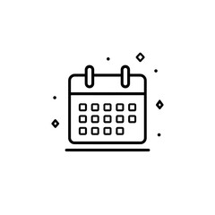 Logo de calendario agenda dibujo minimalista