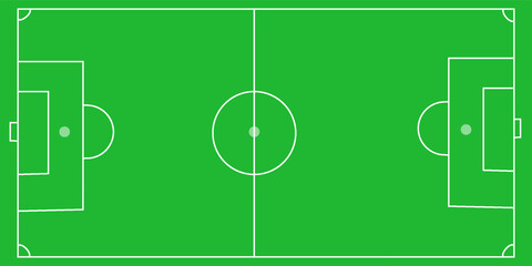 Soccer field in flat style. Football stadium vector illustration on isolated background. Sport plan sign business concept. modern. eps10