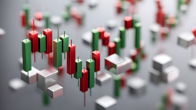 IMAGEN 3D GR&Aacute;FICO VELAS JAPONESAS TRADING VALORES HORIZONTAL