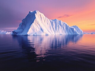 Majestic Iceberg at Sunset in Greenland