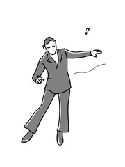 音楽を奏でる指揮者