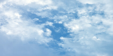 White cloud blue, beautiful nature, bright light, sunny, fresh weather, soft clouds effect on the background, Southern California air panorama 