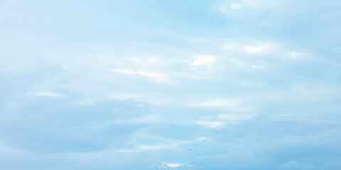 White cloud blue, beautiful nature, bright light, sunny, fresh weather, soft clouds effect on the background, Southern California air panorama 
