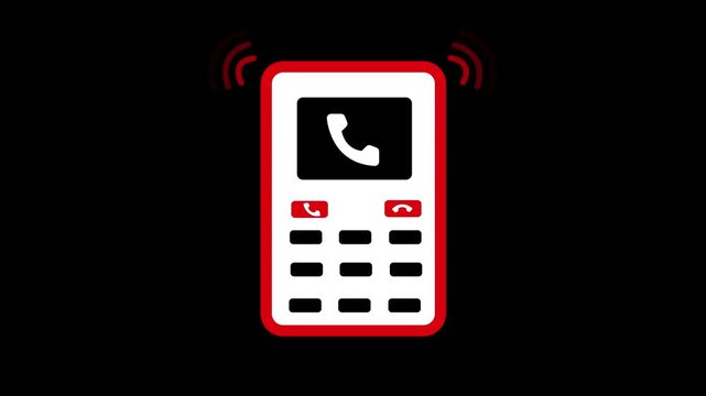 Ringing Telephone Animated Wave, Simple and Modern Phone Calling Animation
