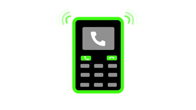 Ringing Telephone Animated Wave, Simple and Modern Phone Calling Animation