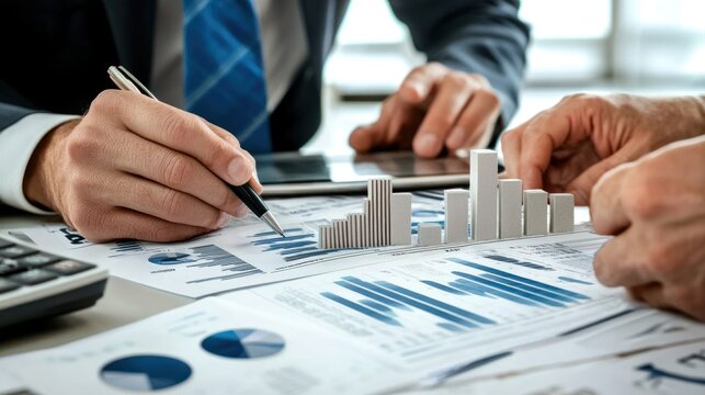 A financial consultant advising clients on retirement and savings options