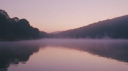 Fototapeta premium sunrise over the lake