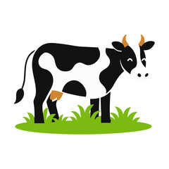 cow eating grass icon