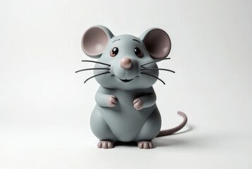Isolated Mouse Mice Plastic Toy on White Background