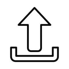 upload icon on a black background