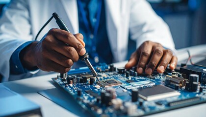 man working on computer