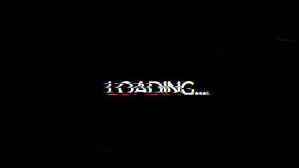 Animated loading glitch text over black background perfect  for digital marketing, tech presentations, creative projects, web design, and advertising.
 - Powered by Adobe