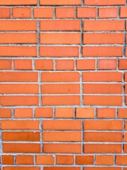 Red brick wall texture pattern for architectural background design