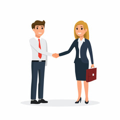 Fototapeta premium Business people shaking hands