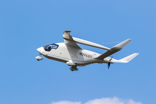Beta Technologies Alia CX300 electric aircraft performing at the Paris Air Show. France - June 17, 2025