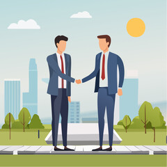 Obraz premium Business people shaking hands