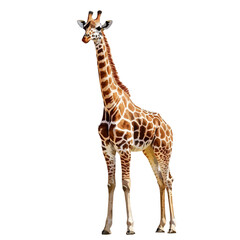 Giraffe Close Up, watercolor drawing vector, isolated on a white background.