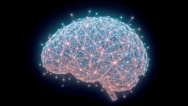 Abstract brain neural network connections technology