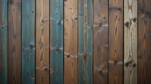 Rustic Wood Paneling with Teal Accents: A Textured Background Video