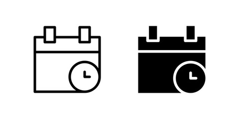 Schedule Icon Set ideal for travel or planning themed graphics. © mattbadal