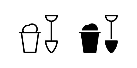 Sand Icon Set suitable for beach or play themed designs.