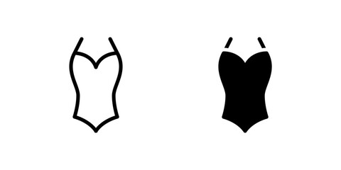 Swimsuit Icon Set suitable for beach or swimwear themed designs.