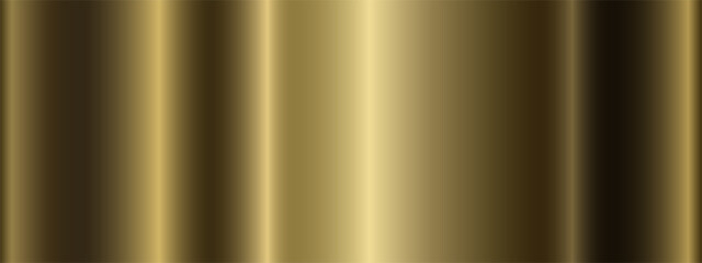 Fototapeta premium Golden metallic gradient with highlights. A pattern with a shiny metallic gradient. The texture of the smooth foil. Vector EPS 10.