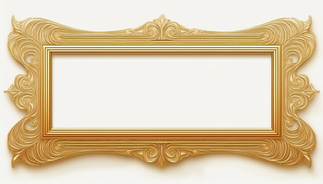 elegant gold rectangular frame with white background simple golden border vintage design for text box highlight underline luxury square border illustration