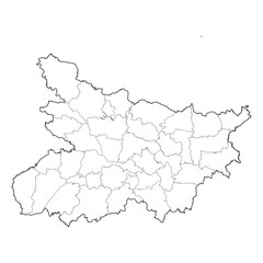 Chandigarh, Chandigarh map, Chandigarh outline, Chandigarh vector, Chandigarh districts, India, Indian, CH, state, union territory, district, boundary, border, line art, outline map, vector map, SVG, 