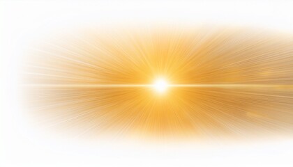 Obraz premium soft yellow sunlight rays and glowing flare light effect isolated on white background warm lens flare sparkle overlay sun glow shiny light transition