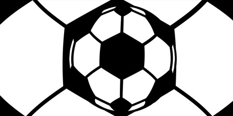 Fototapeta premium Soccer ball icon. Flat vector illustration in black on white background. vector illustration