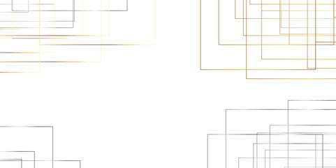 Abstract colorful golden geometric square and triangle shape, Abstract golden lines pattern texture business background. perfect random abstract line background.  Geometric white background with gray 
