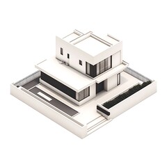 Modern House with Isometric View. (8)