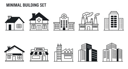 Minimal building set for urban design and development concepts