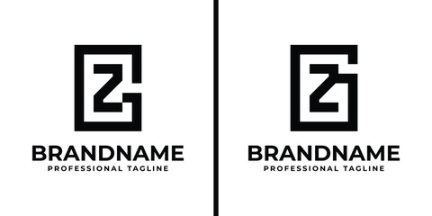 Letters GZ Monogram Logo, suitable for any business with ZG or GZ initials