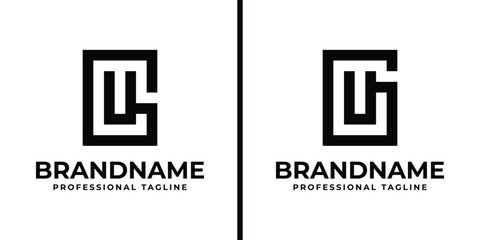 Obraz premium Letters GU Monogram Logo, suitable for any business with UG or GU initials