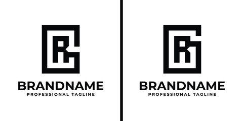 Fototapeta premium Letters GR Monogram Logo, suitable for any business with RG or GR initials