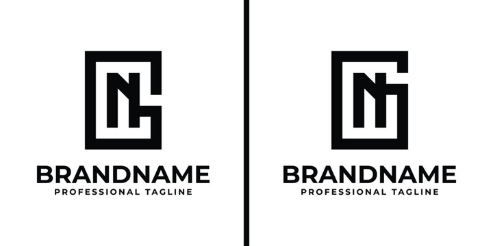 Letters GN Monogram Logo, suitable for any business with NG or GN initials
