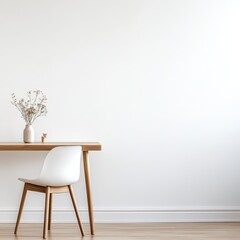 Minimalist workspace design and decor
