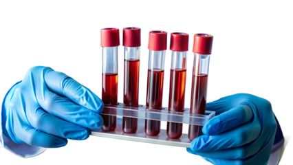 test tube with blood samples