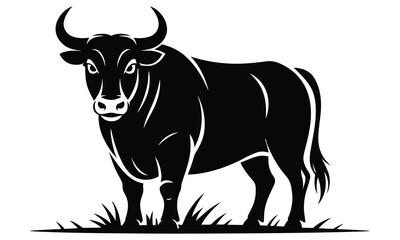 Fototapeta premium silhouette of a bull