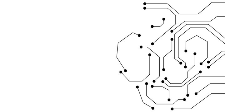 Abstract futuristic circuit board Illustration, Circuit board with various technology elements. Circuit board pattern for technology background. Vector illustration