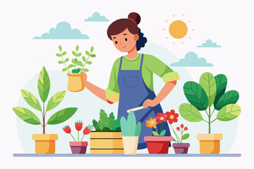 Perfect for gardening, farming, eco lifestyle, and agriculture concepts. Ideal for educational, promotional, or seasonal content related to home gardening and plant care