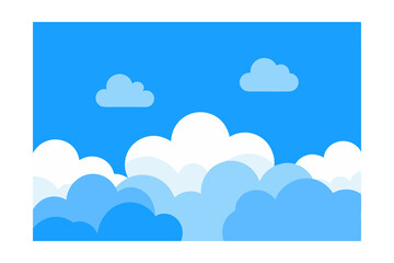 blue sky with clouds vector