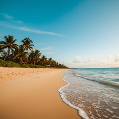 Beautiful beach in the afternoon 